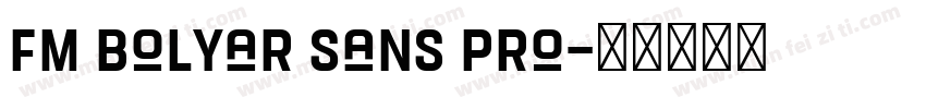 FM Bolyar Sans Pro字体转换